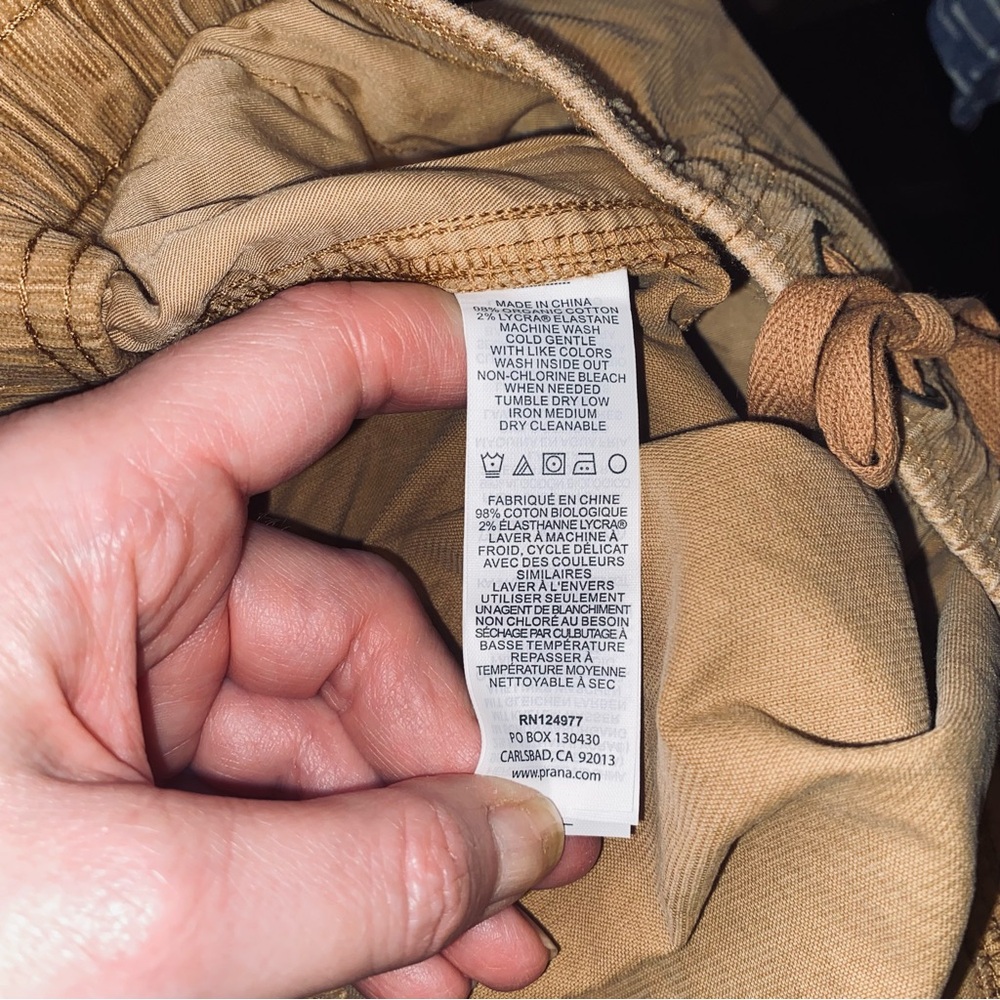 Men’s prAna Tan Corduroy Canyon Camp Shorts Sz XXL - Picture 9 of 11